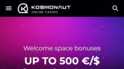 Kosmonaut Casino Bonuses Screenshot