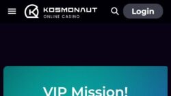 Kosmonaut Casino Loyalty Screenshot