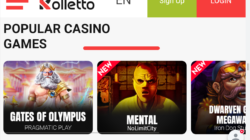 Rolletto games section