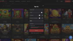 new user registration form