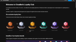 Cloudbet Loyalty Program Screenshot