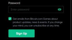 Bitcoin.com Games signup