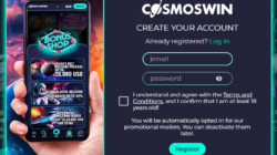 Cosmoswin Casino Signup Screenshot