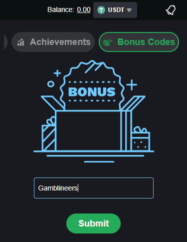 Bons Casino Bonus Code Screenshot