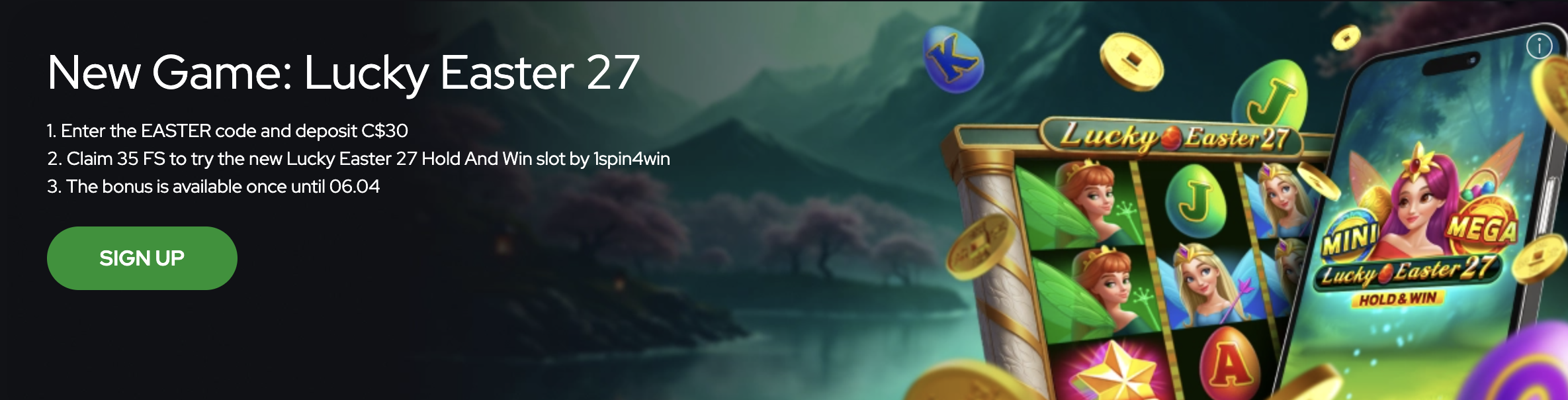 easter free spins promo