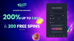 200% exclusive bonus up to 3 BTC plus 200 free spins