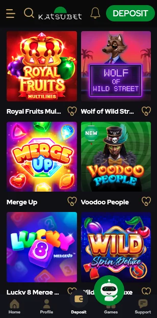 katsubet games selection